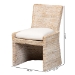 bali & pari Harlow Seagrass Wrapped Dining Chair, Whitewash - Harlow-Whitewashed-Cushion-DC