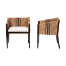 bali & pari Zeke Seagrass Wrapped 2-Piece Dining Chair Set - Zeke-Brown/Natural-Cushion-Arm-DC