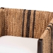 bali & pari Zeke Seagrass Wrapped 2-Piece Dining Chair Set - Zeke-Brown/Natural-Cushion-Arm-DC