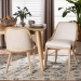 bali & pari Calloway Mahogany Wood and Natural Rattan 2-Piece Dining Chair Set - Calloway-Whitewashed-DC
