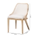 bali & pari Calloway Mahogany Wood and Natural Rattan 2-Piece Dining Chair Set - Calloway-Whitewashed-DC