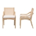 bali & pari Fairmont Natural Rattan Wrapped 2-Piece Dining Chair Set, Whitewash - Fairmont-Whitewashed-Cushion-DC