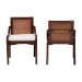 bali & pari Fairmont Natural Rattan Wrapped 2-Piece Dining Chair Set, Mocha Brown - Fairmont-Honey-Cushion-DC