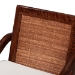 bali & pari Fairmont Natural Rattan Wrapped 2-Piece Dining Chair Set, Mocha Brown - Fairmont-Honey-Cushion-DC