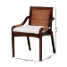 bali & pari Fairmont Natural Rattan Wrapped 2-Piece Dining Chair Set, Mocha Brown - Fairmont-Honey-Cushion-DC