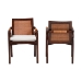 bali & pari Fairmont Natural Rattan Wrapped 2-Piece Dining Armchair Set, Mocha Brown - Fairmont-Honey-Cushion-Arm-DC