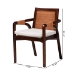bali & pari Fairmont Natural Rattan Wrapped 2-Piece Dining Armchair Set, Mocha Brown - Fairmont-Honey-Cushion-Arm-DC