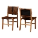 bali & pari Fawn 2-Piece Genuine Goat Leather Dining Chair Set