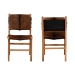 bali & pari Fawn 2-Piece Genuine Goat Leather Dining Chair Set - Fawn-Teak/Goat Hide-DC