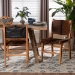 bali & pari Fawn 2-Piece Genuine Goat Leather Dining Chair Set - Fawn-Teak/Goat Hide-DC