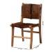 bali & pari Fawn 2-Piece Genuine Goat Leather Dining Chair Set - Fawn-Teak/Goat Hide-DC