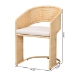 bali & pari Palm Natural Rattan Dining Chair, Natural Brown - Palm-Natural/Rattan-Cushioned-DC