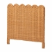 bali & pari Maritza Scalloped Natural Rattan Headboard, Twin, Light Honey