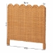 bali & pari Maritza Scalloped Natural Rattan Headboard, Twin, Light Honey - Maritza-Wood/Light Honey-Twin-HB