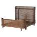bali & pari Fiore Natural Rattan Bed Frame, Queen, Mocha Brown - Fiore-Mocha Brown/Rattan-Queen