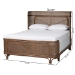bali & pari Fiore Natural Rattan Bed Frame, Queen, Mocha Brown - Fiore-Mocha Brown/Rattan-Queen