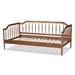 Baxton Studio Parson Classic Mid-Century Modern Walnut Brown Finished Wood Twin Size Daybed - MG0073-1-Walnut-Daybed