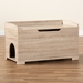 Baxton Studio Mariam Modern and Contemporary Oak Finished Wood Cat Litter Box Cover House - SECHC150140WI-Hana Oak-Cat House