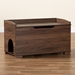 Baxton Studio Mariam Modern and Contemporary Walnut Brown Finished Wood Cat Litter Box Cover House - SECHC150140WI-Walnut-Cat House