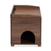 Baxton Studio Mariam Modern and Contemporary Walnut Brown Finished Wood Cat Litter Box Cover House - SECHC150140WI-Walnut-Cat House