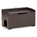 Baxton Studio Mariam Modern and Contemporary Dark Brown Finished Wood Cat Litter Box Cover House - SECHC150140WI-Modi Wenge-Cat House