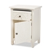 Baxton Studio Lambert Classic and Traditional White Finished Wood 1-Drawer End Table - JY20B083-White-ET