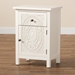 Baxton Studio Lambert Classic and Traditional White Finished Wood 1-Drawer End Table - JY20B083-White-ET