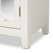 Baxton Studio Garcelle Modern and Contemporary White Finished Wood and Mirrored Glass 2-Door Sideboard - JY20B073-White/Mirror-Sideboard