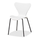 Baxton Studio Jaden Modern and Contemporary White Plastic and Black Metal 4-Piece Dining Chair Set - AY-PC11-White Plastic-DC