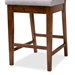 Baxton Studio Gideon Modern and Contemporary Grey Fabric Upholstered and Walnut Brown Finished Wood 2-Piece Counter Stool Set - RH2083P-Grey/Walnut-PC