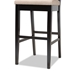 Baxton Studio Gideon Modern and Contemporary Sand Fabric Upholstered and Dark Brown Finished Wood 2-Piece Bar Stool Set - RH2083BP-Sand/Dark Brown-BS