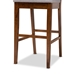 Baxton Studio Gideon Modern and Contemporary Grey Fabric Upholstered and Walnut Brown Finished Wood 2-Piece Bar Stool Set - RH2083BP-Grey/Walnut-BS