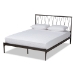 Baxton Studio Nano Modern and Contemporary Black Finished Metal Queen Size Platform Bed