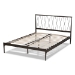 Baxton Studio Nano Modern and Contemporary Black Bronze Finished Metal Queen Size Platform Bed - TS-Nano-Black-Queen