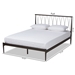 Baxton Studio Nano Modern and Contemporary Black Bronze Finished Metal Queen Size Platform Bed - TS-Nano-Black-Queen