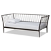 Baxton Studio Lysa Modern and Contemporary Black Finished Metal Twin Size Daybed