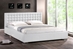 Baxton Studio Madison White Modern Bed with Upholstered Headboard - King Size