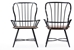 Baxton Studio Longford "Dark-Walnut" Wood and Black Metal Vintage Industrial Dining Arm Chair (Set of 2) - CDC271-DA2-BBXX