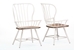 Baxton Studio Longford "Dark-Walnut" Wood and White Metal Vintage Industrial Dining Arm Chair (Set of 2) - CDC271-DA2-WWXX