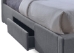 Baxton Studio Sarter Contemporary Grid-Tufted Grey Fabric Upholstered Storage King-Size Bed with 2-drawer One (1) King Size Bed - CF8498-King-Grey