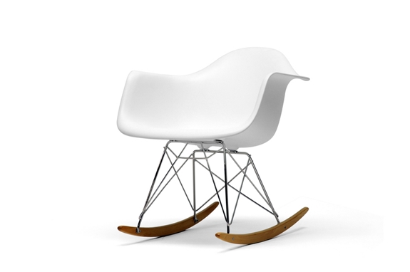 Baxton Studio White Plastic Rocking Chair