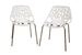 Baxton Studio Birch Sapling White Plastic Accent / Dining Chair (Set of 2)