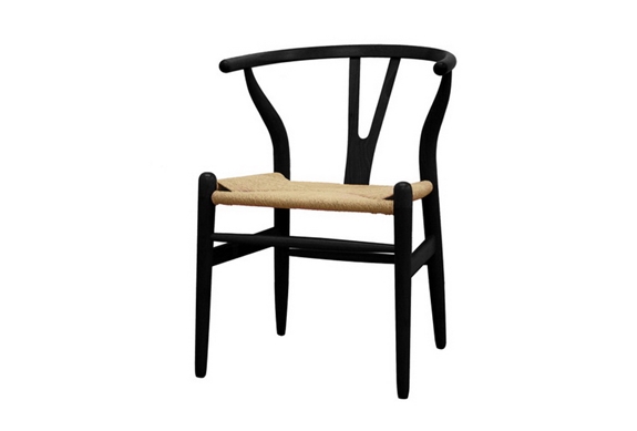 Baxton Studio Wishbone Chair - Black Wood Y Chair (Set of 2)