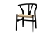 Baxton Studio Wishbone Chair - Black Wood Y Chair (Set of 2)