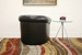 Baxton Studio Julian Black Brown Faux Leather Club Chair with 360 Degree Swivel - A-282-Black