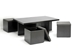 Baxton Studio Prescott Modern Table and Stool Set with Hidden Storage - CT-1190-CTS-1190