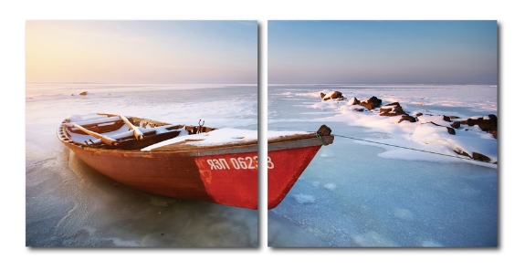 Baxton Studio Seasonal Seashore Mounted Photography Print Diptych