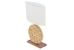 Baxton Studio Budalin Wood & White Linen Lamp - DEK39J NO