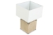 Baxton Studio Kostka Wood and Fabric Lamp - DEK42MG GN