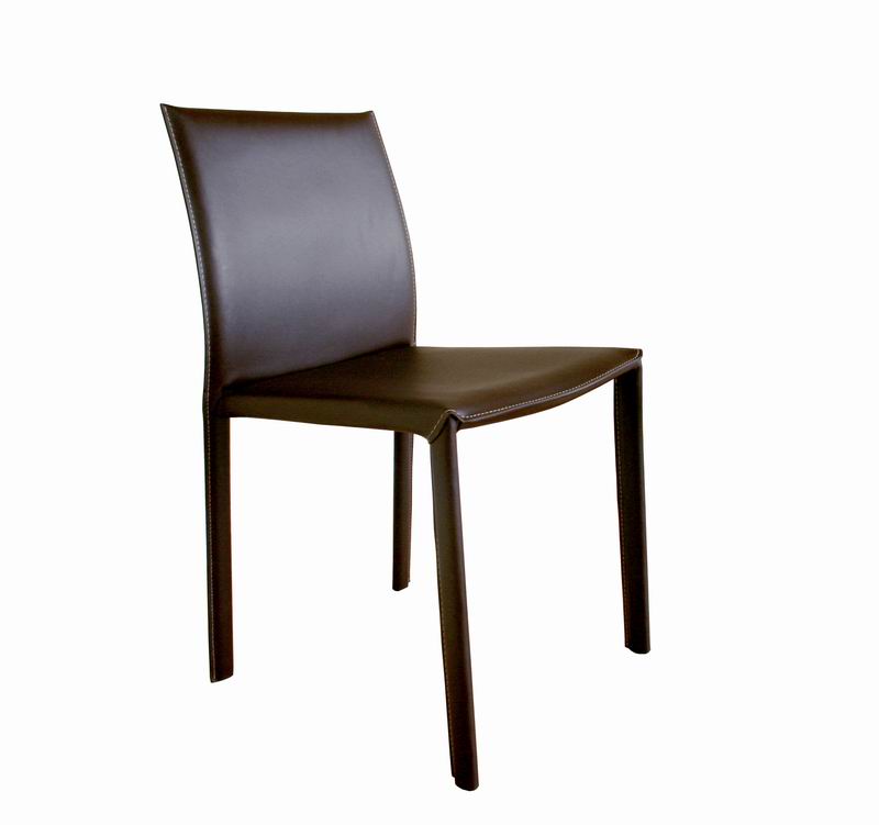 Baxton Studio Brown Burridge Leather Dining Chair (Set of 2)